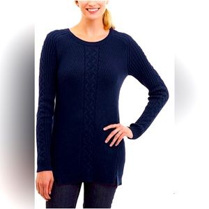 *NAVY* Nautica 100% Cotton Knit Tunic Sweater